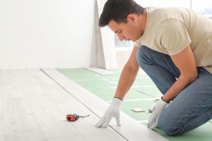 Laminate flooring installation in St. Peters, MO.