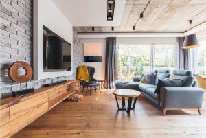 Stunning hardwood flooring in a modern setting by Empire Flooring